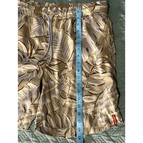Relax By Tommy Bahama men's Tropical  Gray Draw String Swim Trunks size Small - Picture 8 of 8